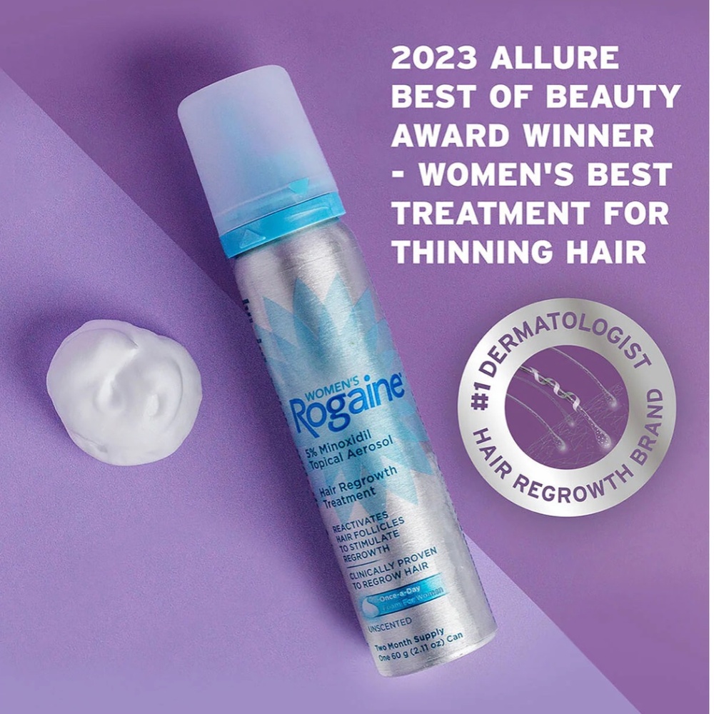 Womens ROGAINE® 5% Minoxidil Unscented Foam-BRAND NEW